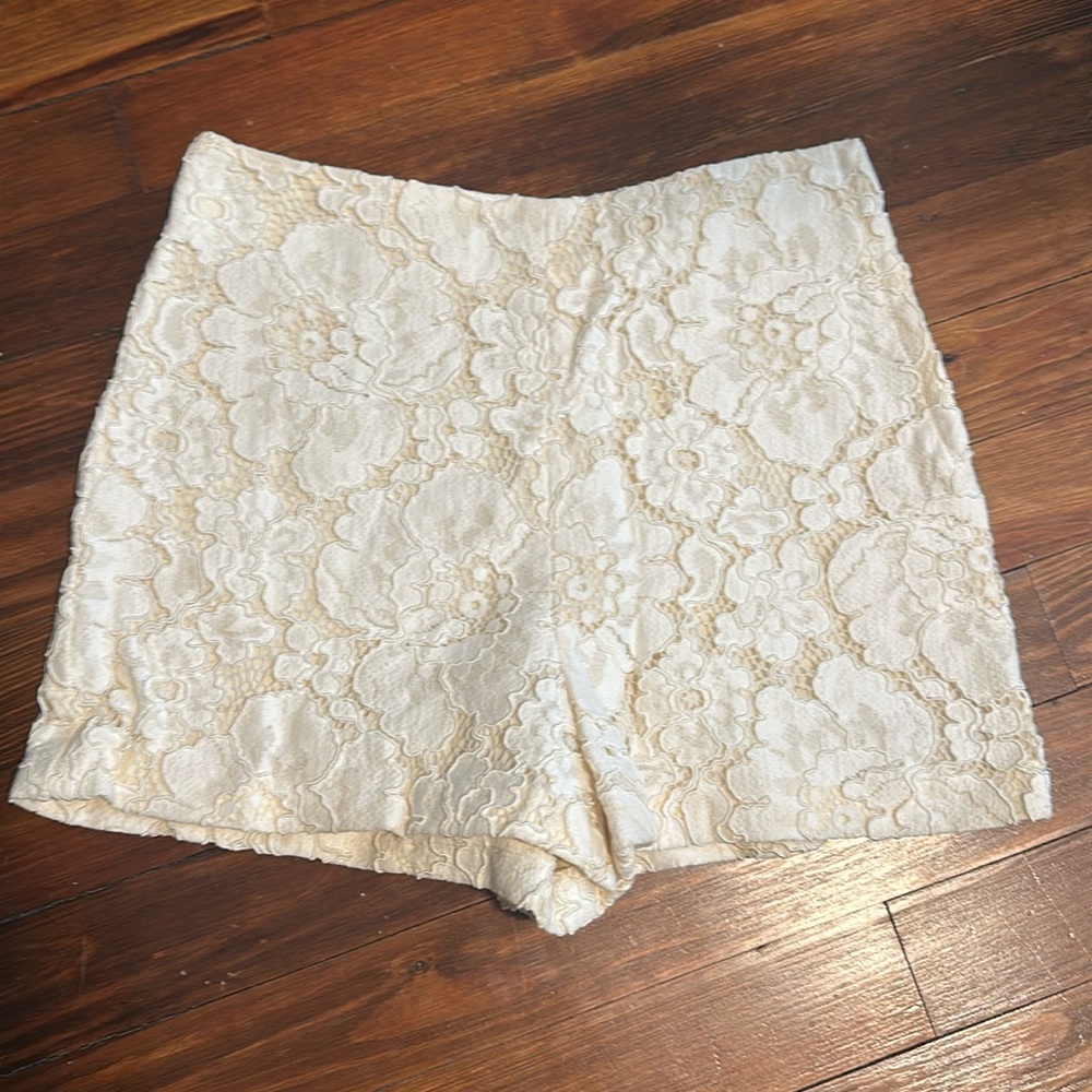 Top Shop high waisted lace short